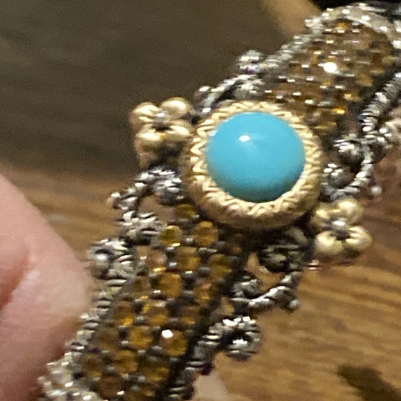 Barbara Bixby sterling silver & 18k gold gemstone cuff - Picture 6 of 12